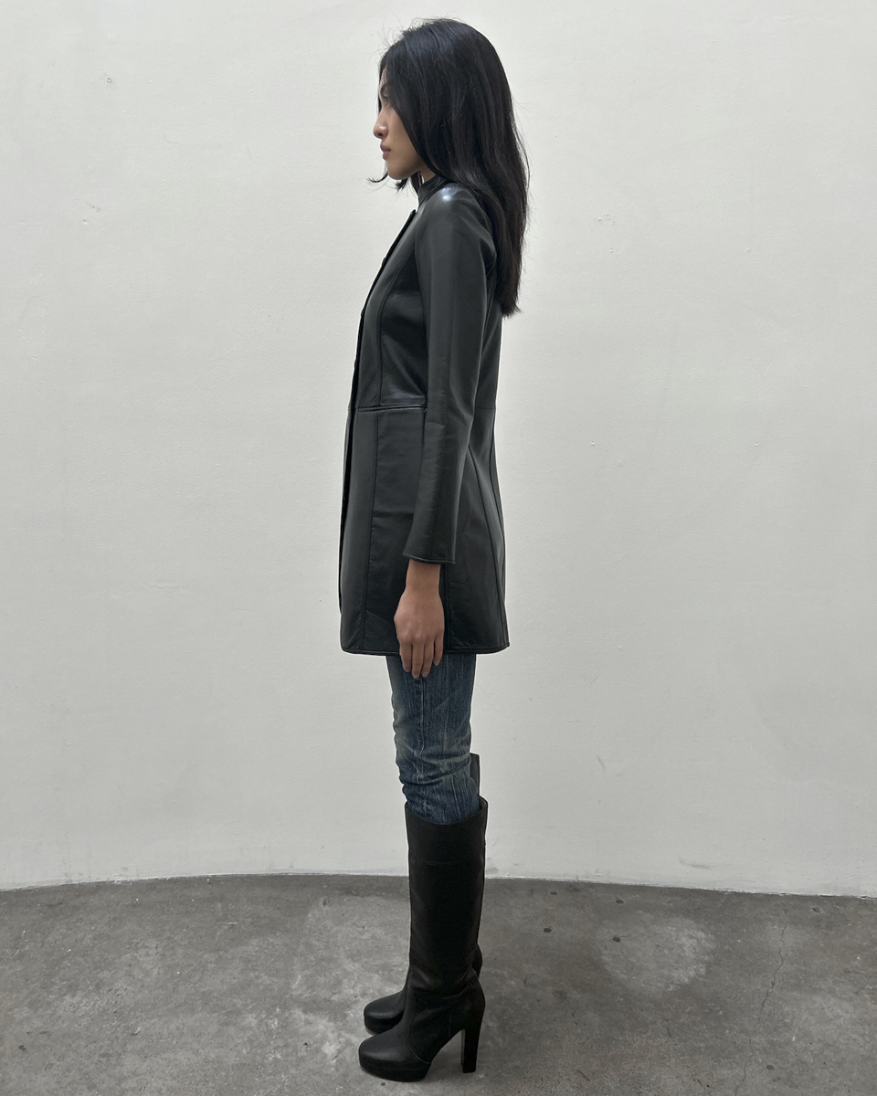 Emporio Armani (2013) Lambskin Leather Coat