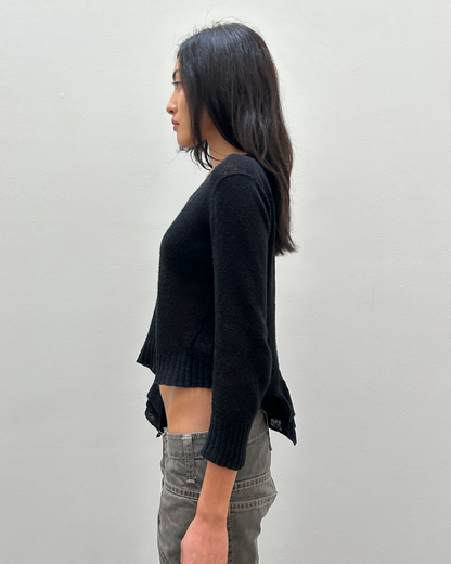 Y’s Yohji Yamamoto Asymmetrical Cropped Sweater