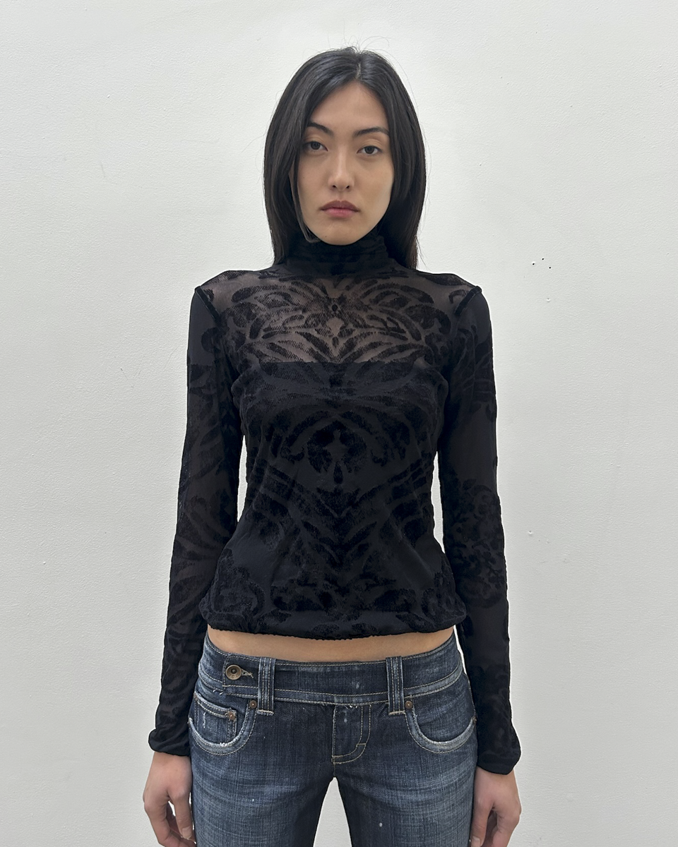 Gianfranco Ferre Sheer Mesh Top