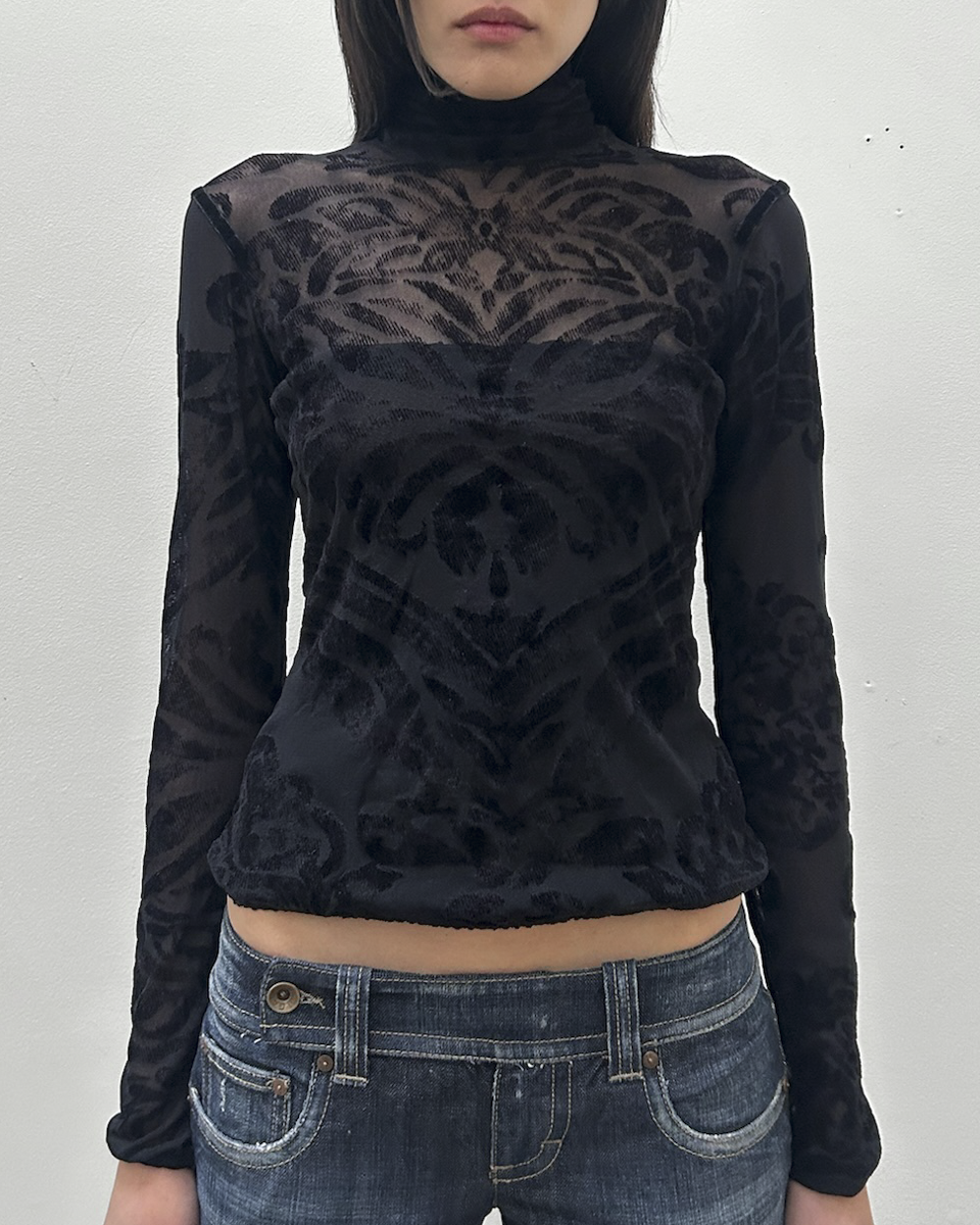 Gianfranco Ferre Sheer Mesh Top