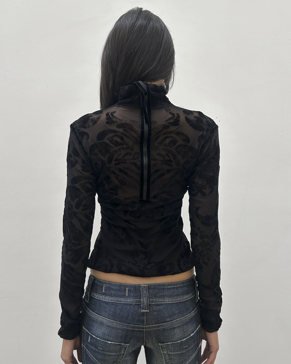 Gianfranco Ferre Sheer Mesh Top