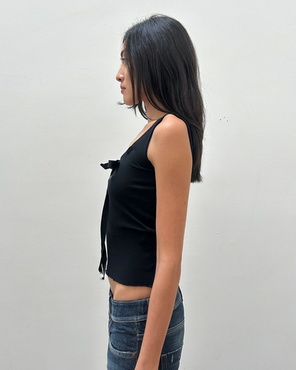 Anna Molinari Couture Sleeveless Ribbon Top