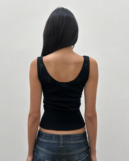 Anna Molinari Couture Sleeveless Ribbon Top