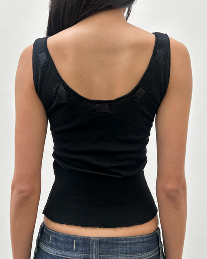 Anna Molinari Couture Sleeveless Ribbon Top