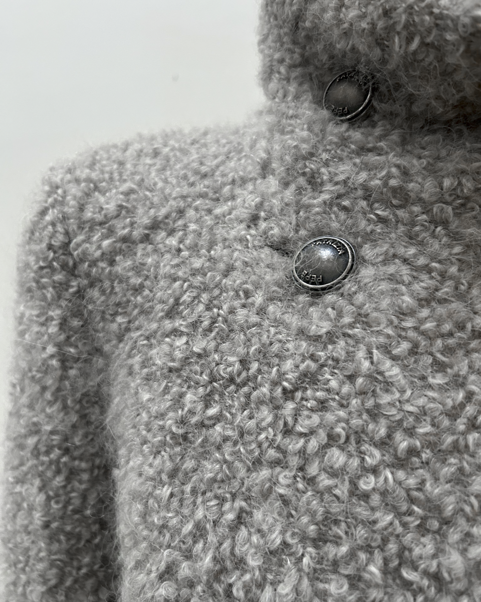 Patrizia Pepe Ruffle Sleeve Wool Jacket