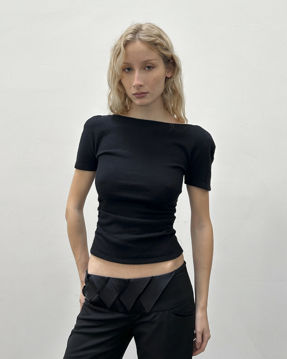 Anna Molinari Shoulder-Padded Knit Top