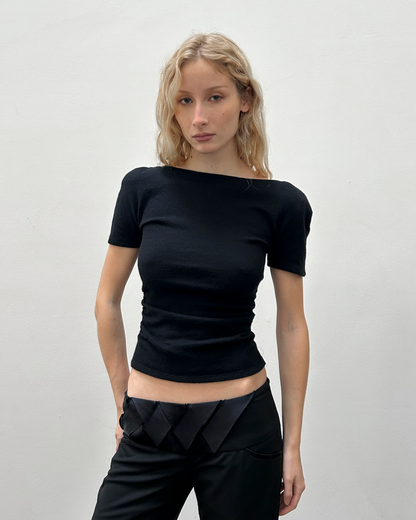 Anna Molinari Shoulder-Padded Knit Top