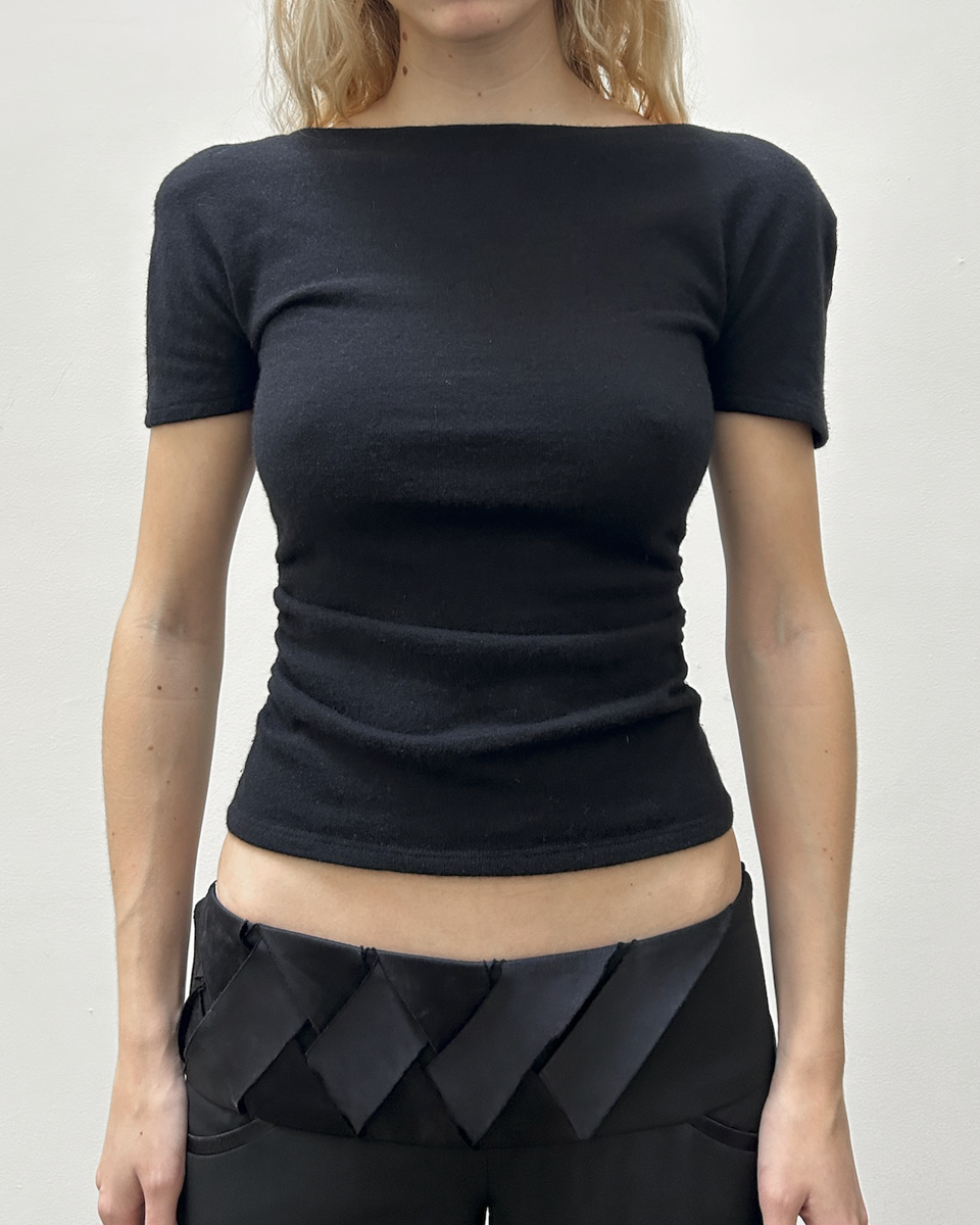 Anna Molinari Shoulder-Padded Knit Top