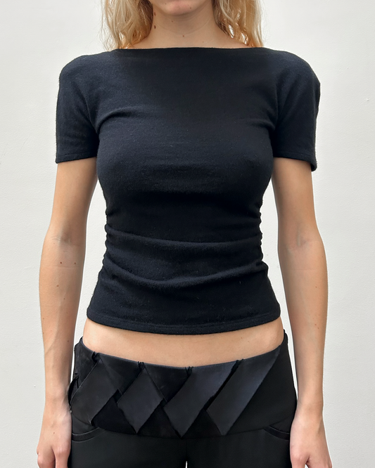 Anna Molinari Shoulder-Padded Knit Top
