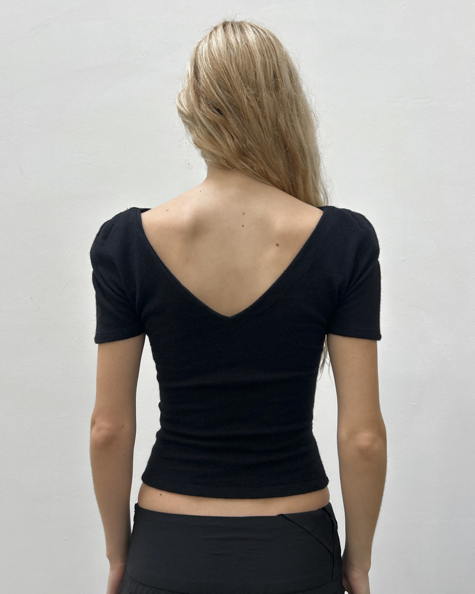 Anna Molinari Shoulder-Padded Knit Top