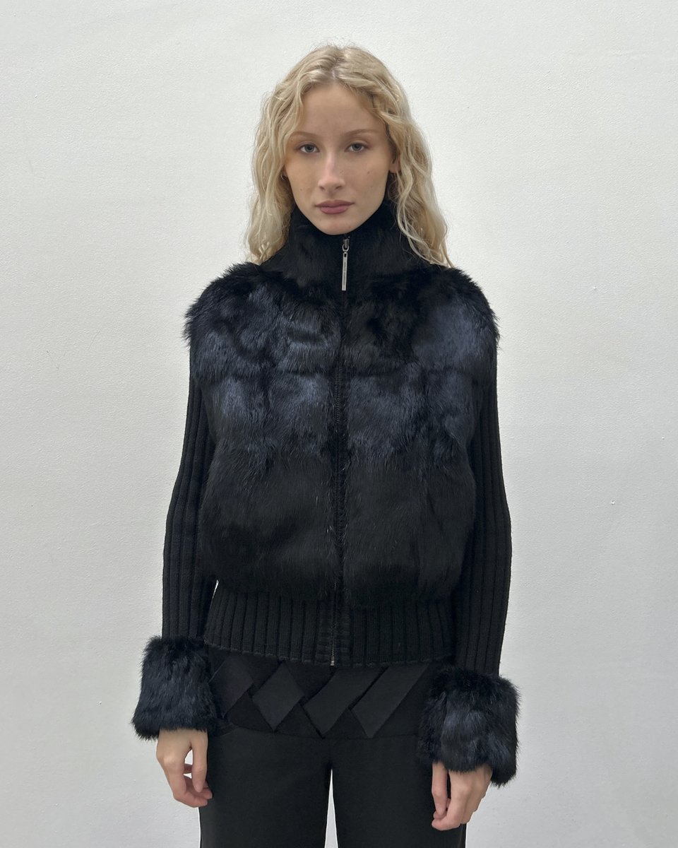Adolfo Dominguez Rabbit Fur Jacket