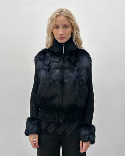 Adolfo Dominguez Rabbit Fur Jacket
