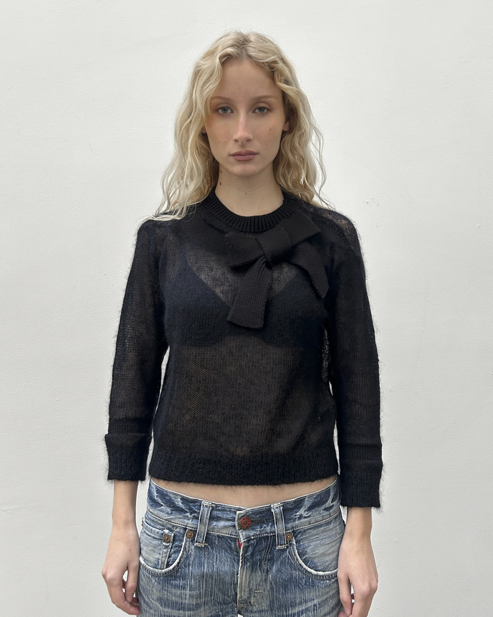 Paola Frani Sheer Knit Sweater