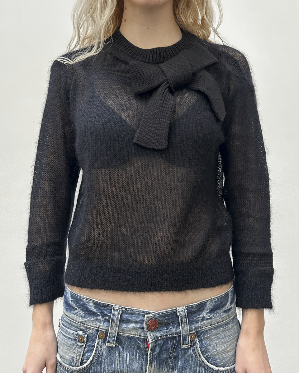 Paola Frani Sheer Knit Sweater