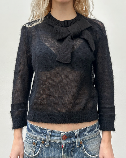 Paola Frani Sheer Knit Sweater