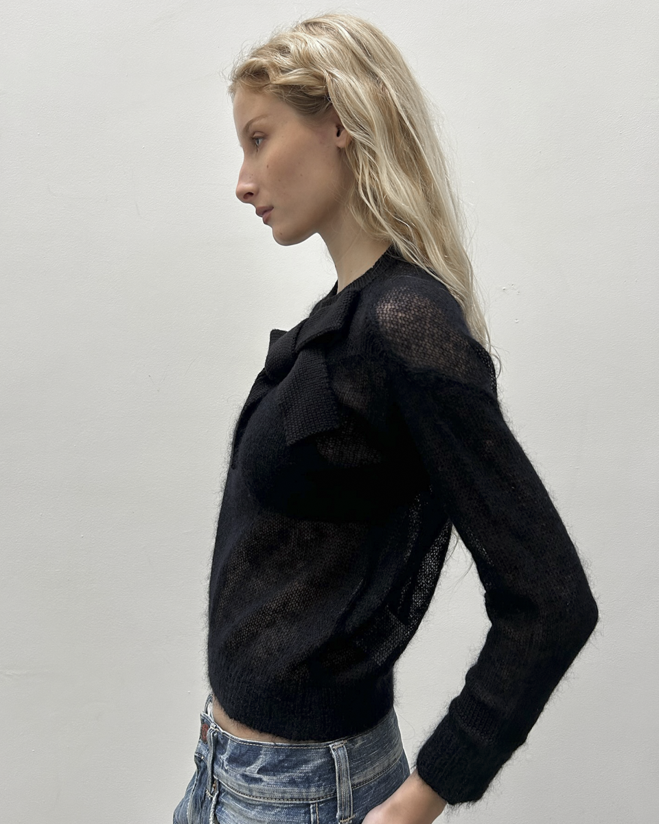 Paola Frani Sheer Knit Sweater