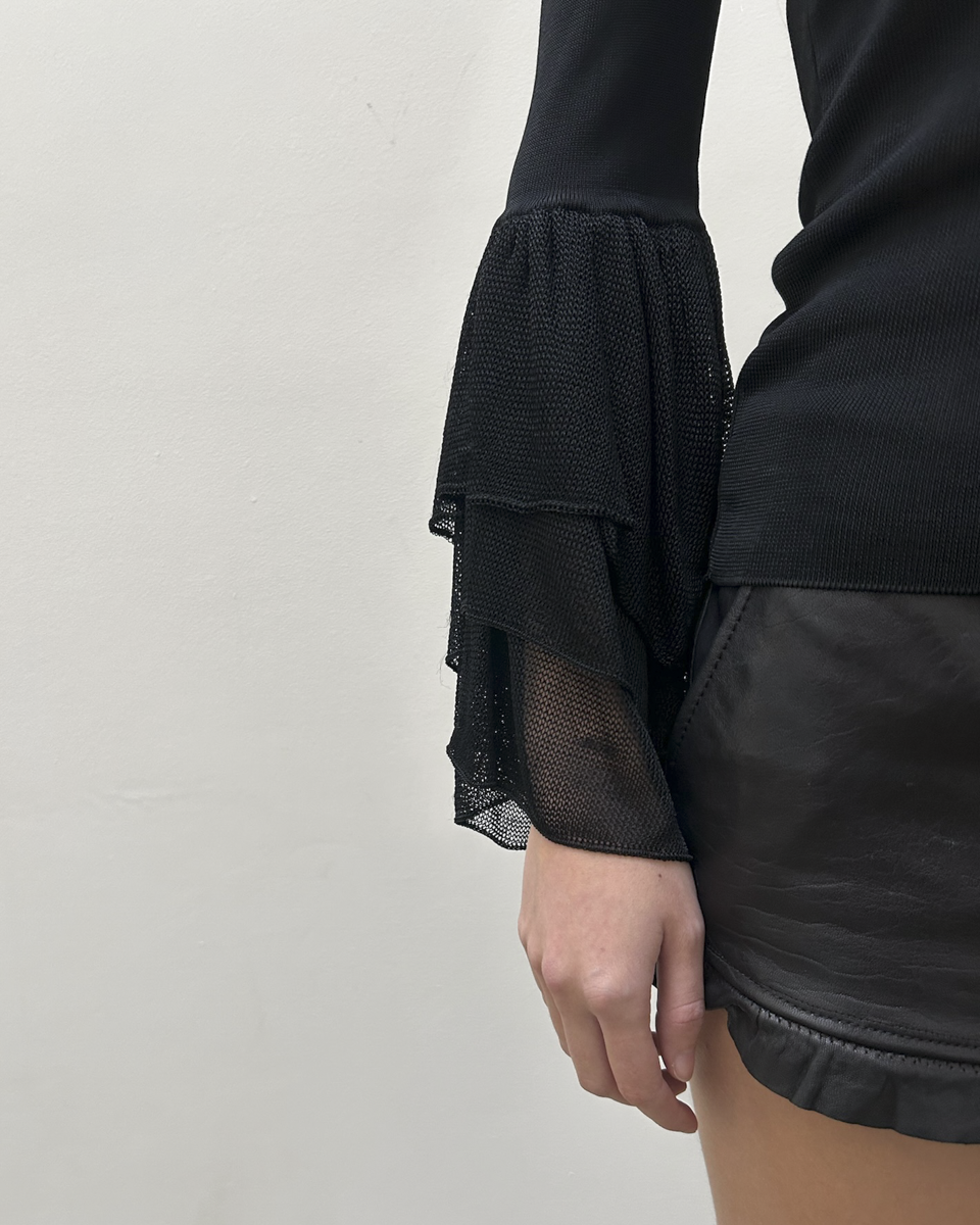 Emporio Armani Bell Sleeve Knit Top