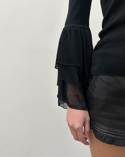 Emporio Armani Bell Sleeve Knit Top