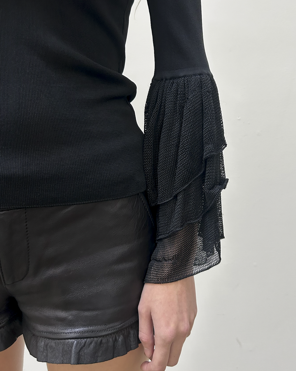 Emporio Armani Bell Sleeve Knit Top