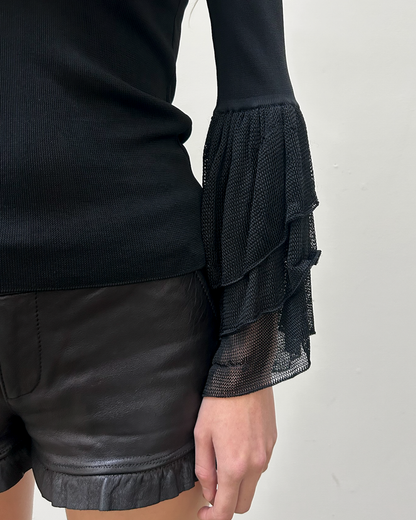 Emporio Armani Bell Sleeve Knit Top