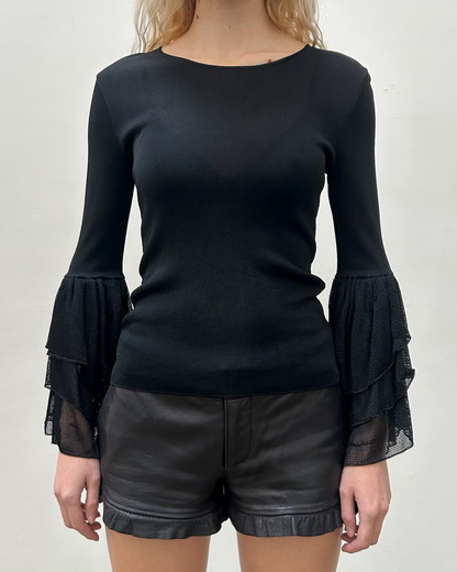 Emporio Armani Bell Sleeve Knit Top