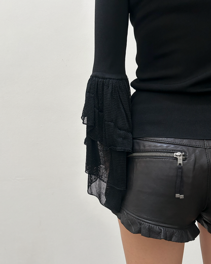 Emporio Armani Bell Sleeve Knit Top