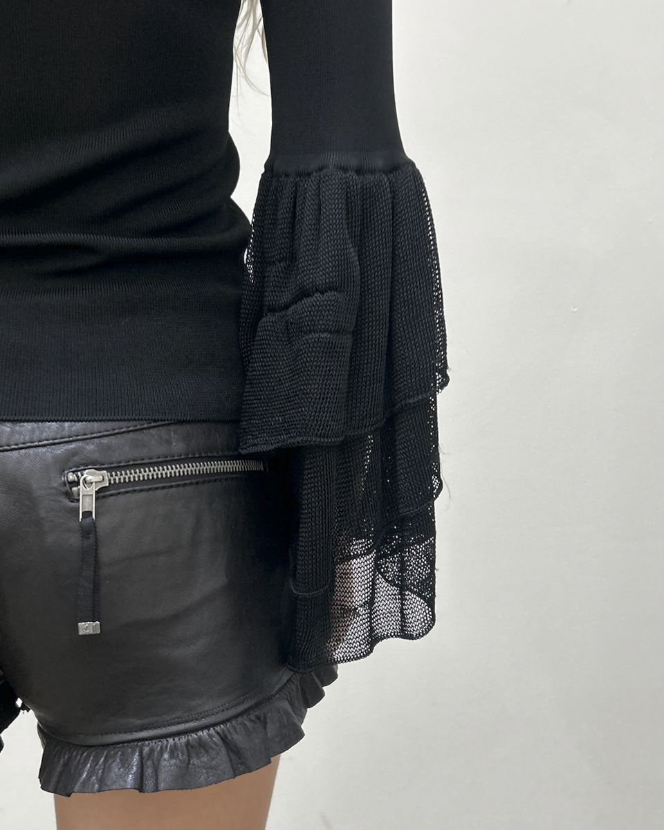 Emporio Armani Bell Sleeve Knit Top