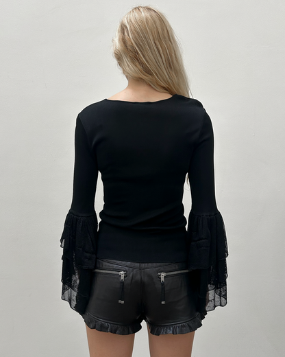 Emporio Armani Bell Sleeve Knit Top