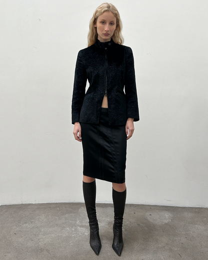 Emporio Armani Faux Shearling Double Zip Jacket