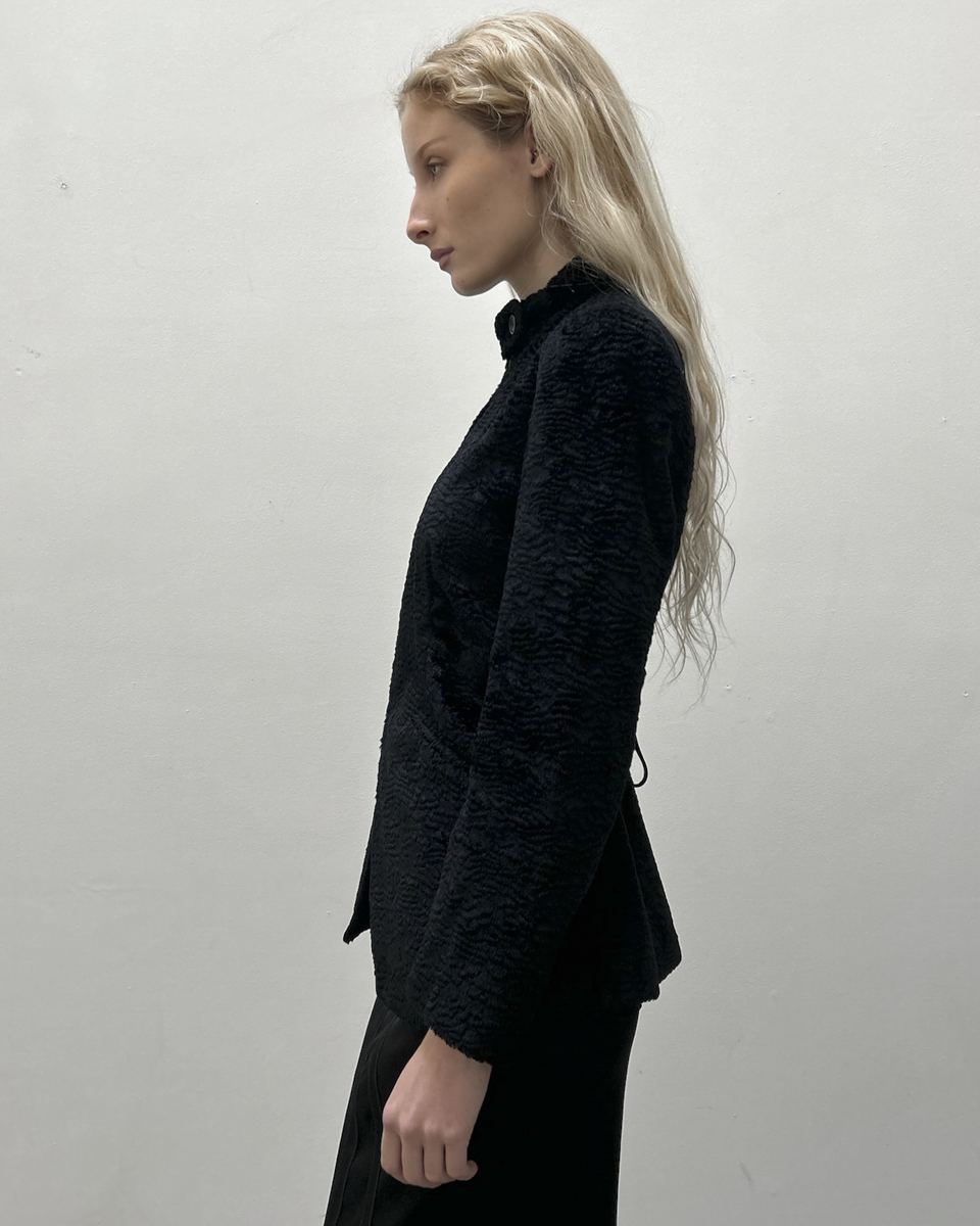 Emporio Armani Faux Shearling Double Zip Jacket