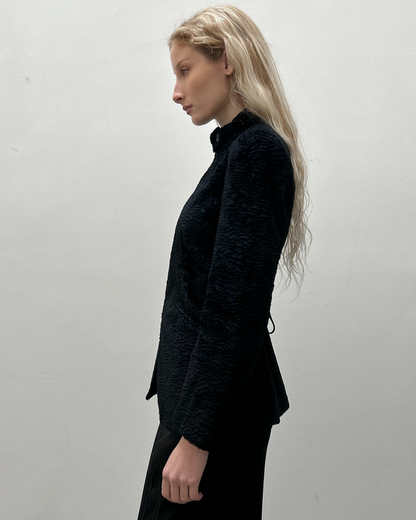 Emporio Armani Faux Shearling Double Zip Jacket