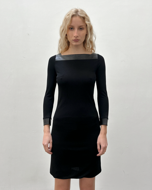 Gucci Leather Trim Dress