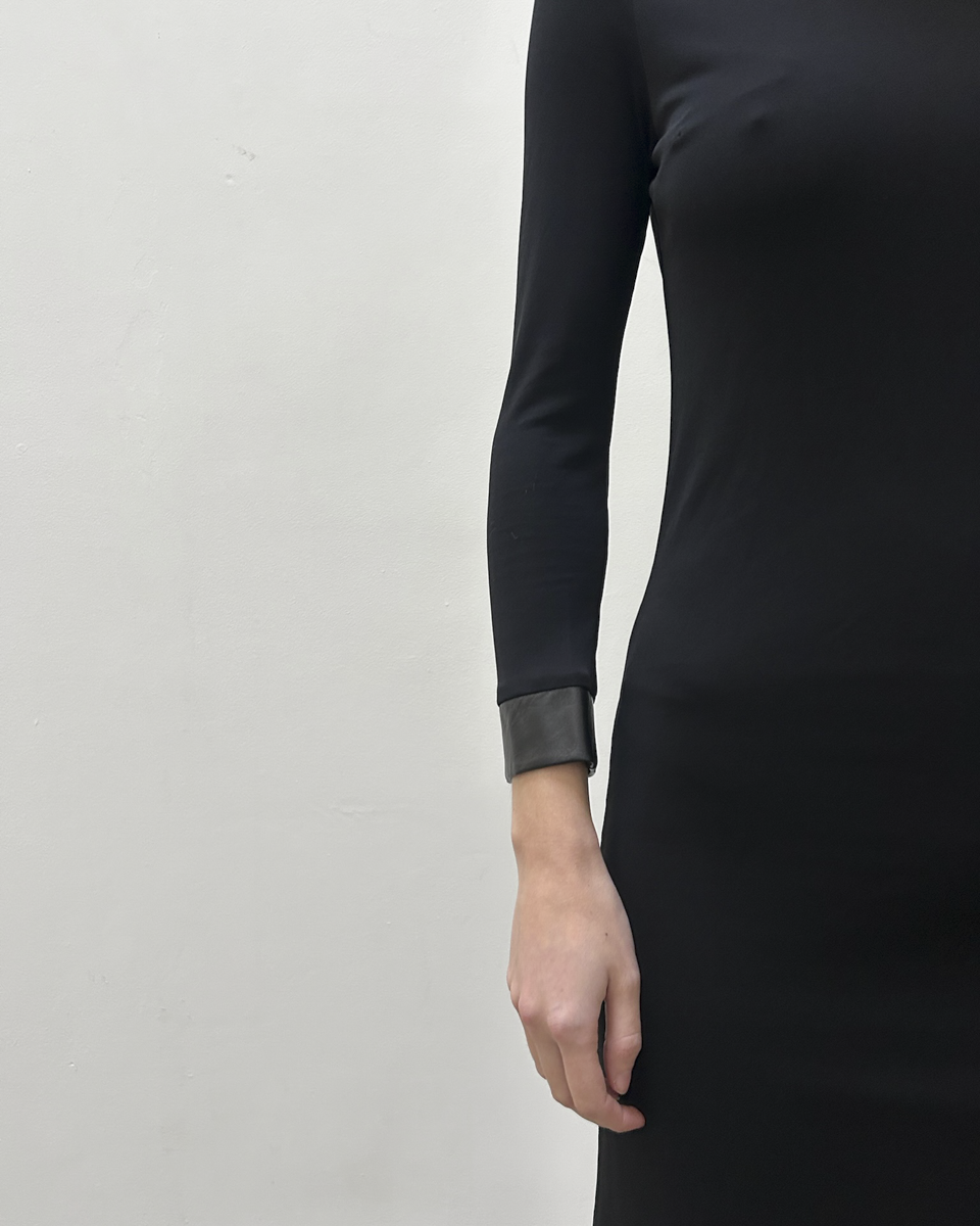 Gucci Leather Trim Dress