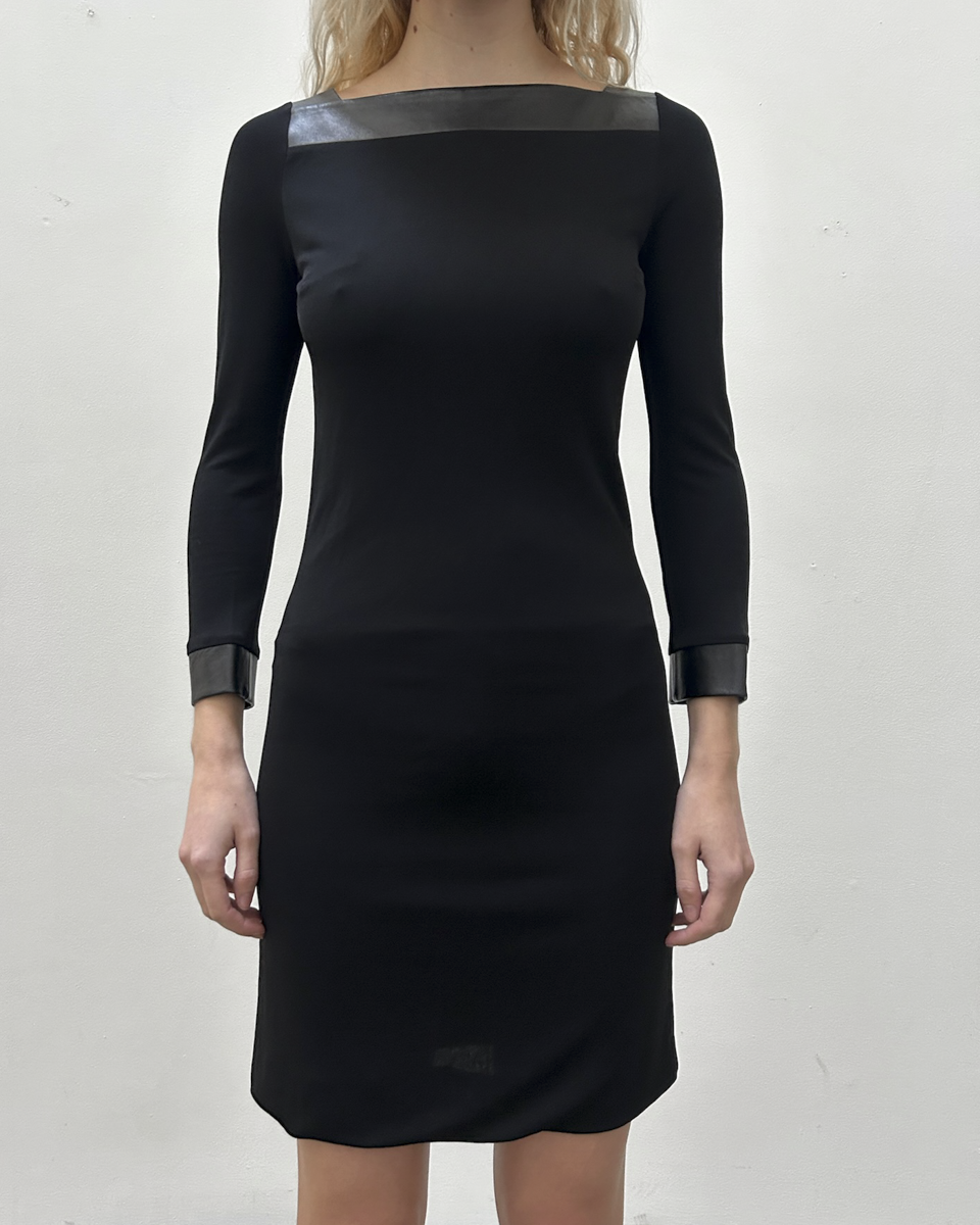 Gucci Leather Trim Dress