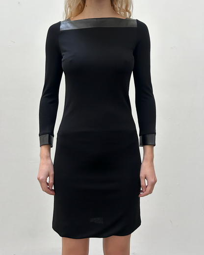Gucci Leather Trim Dress