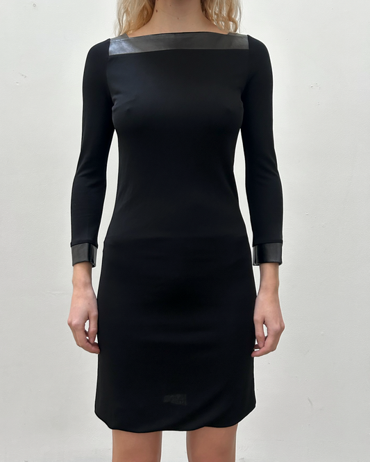 Gucci Leather Trim Dress