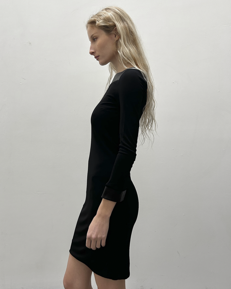 Gucci Leather Trim Dress