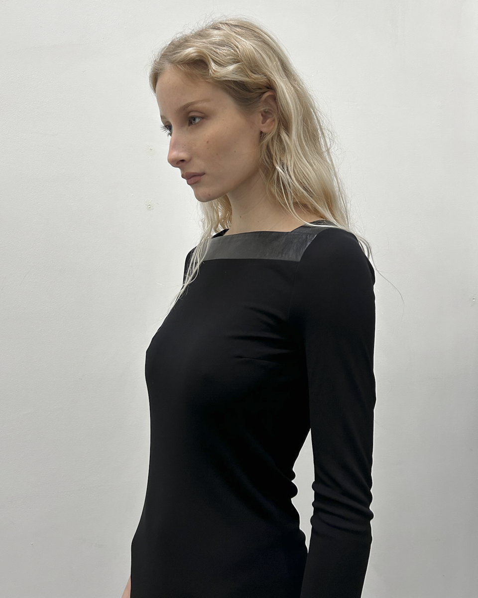 Gucci Leather Trim Dress