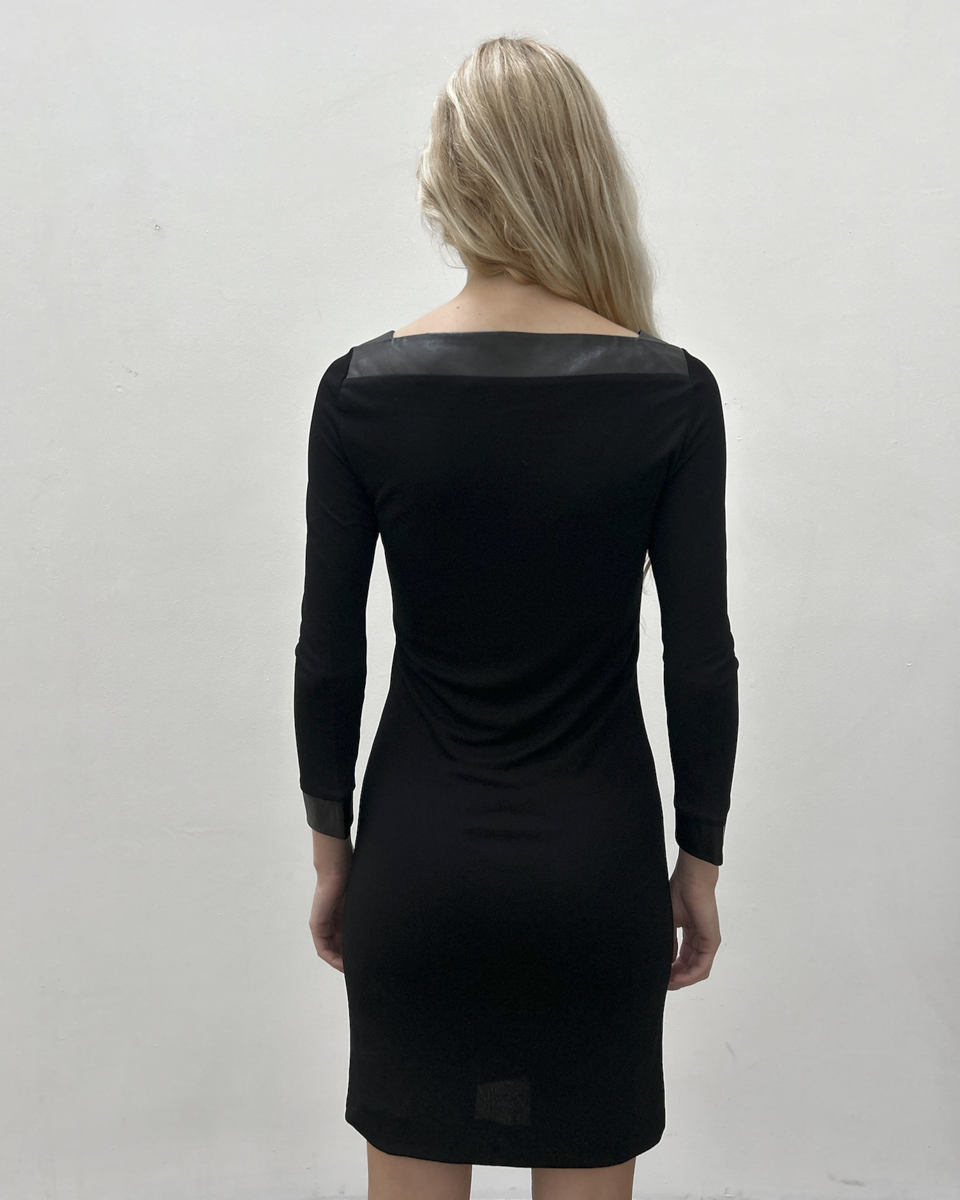 Gucci Leather Trim Dress