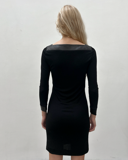 Gucci Leather Trim Dress