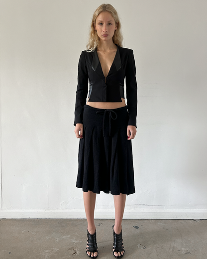 Y’s Yohji Yamamoto Pleated Wool Skirt
