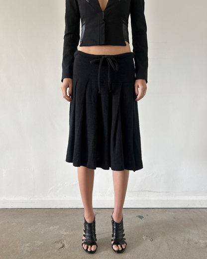 Y’s Yohji Yamamoto Pleated Wool Skirt