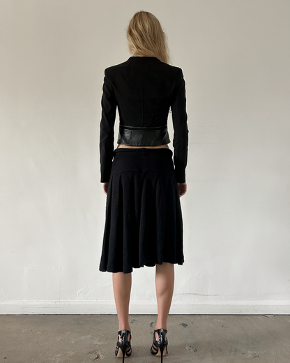 Y’s Yohji Yamamoto Pleated Wool Skirt