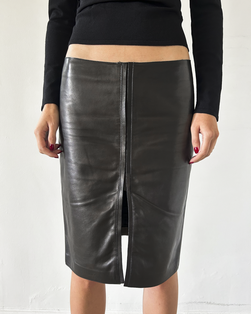 Gucci Leather Skirt
