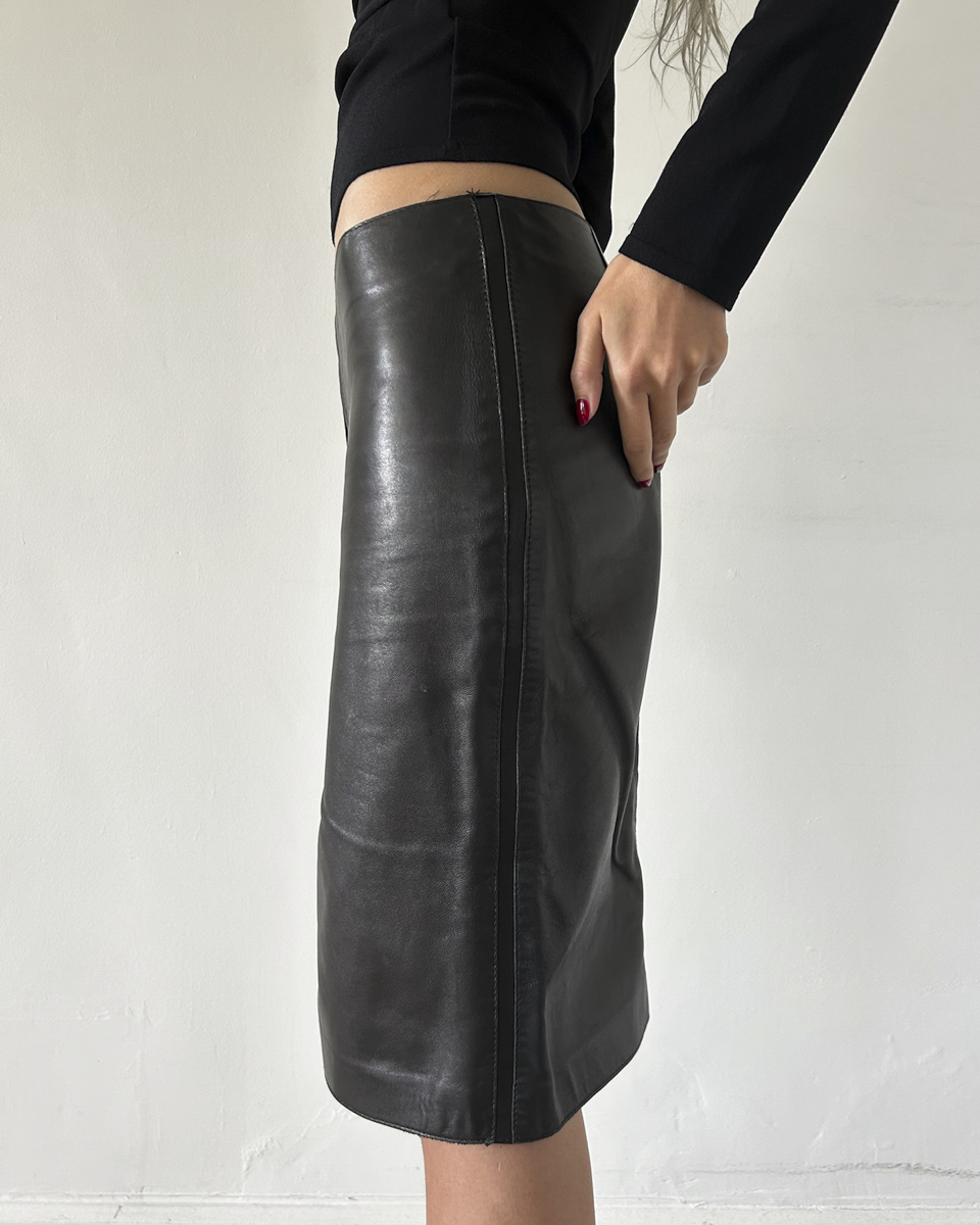 Gucci Leather Skirt