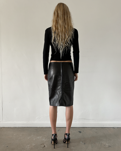 Gucci Leather Skirt