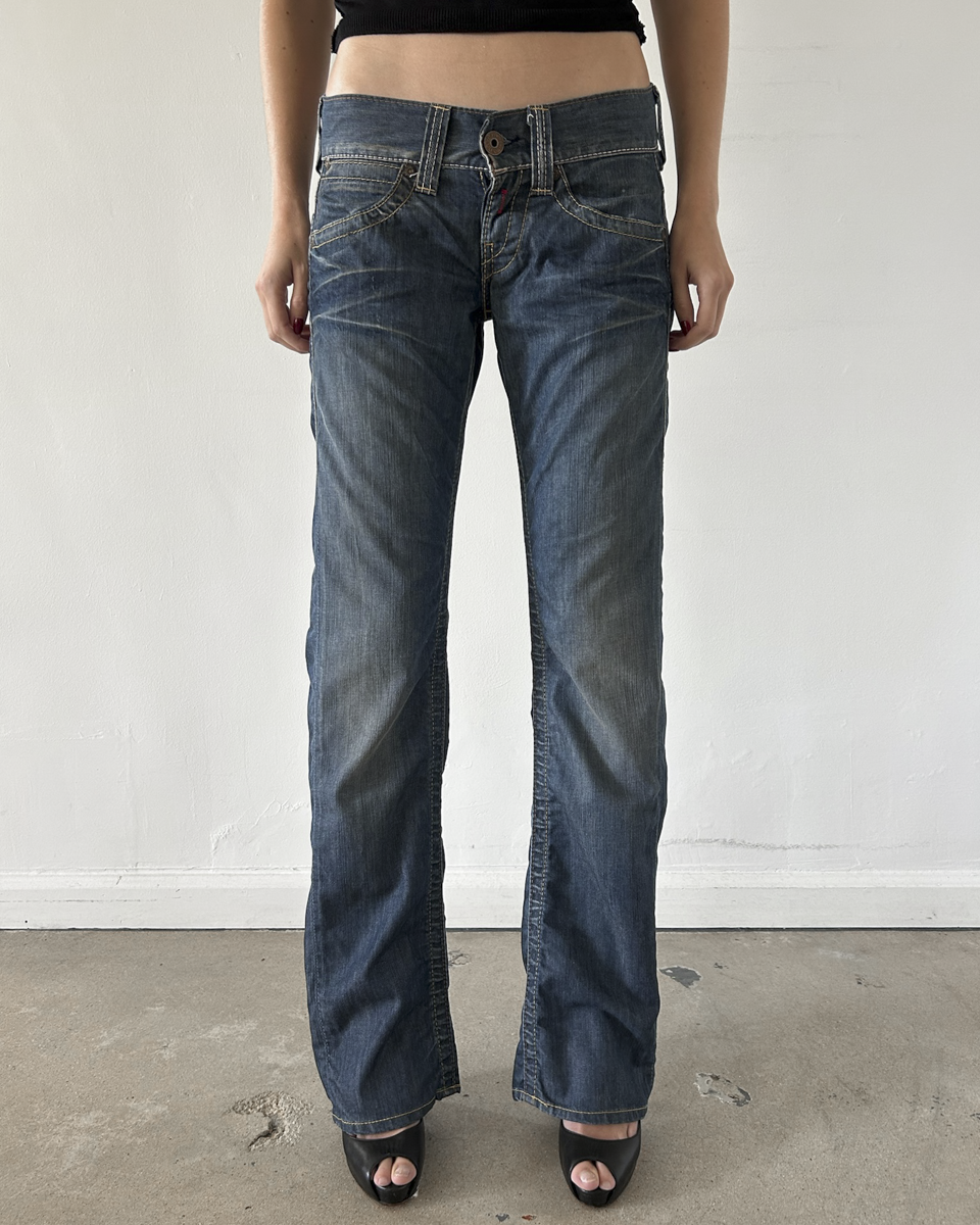 Replay Low Rise Straight Leg Denim