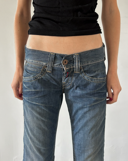 Replay Low Rise Straight Leg Denim