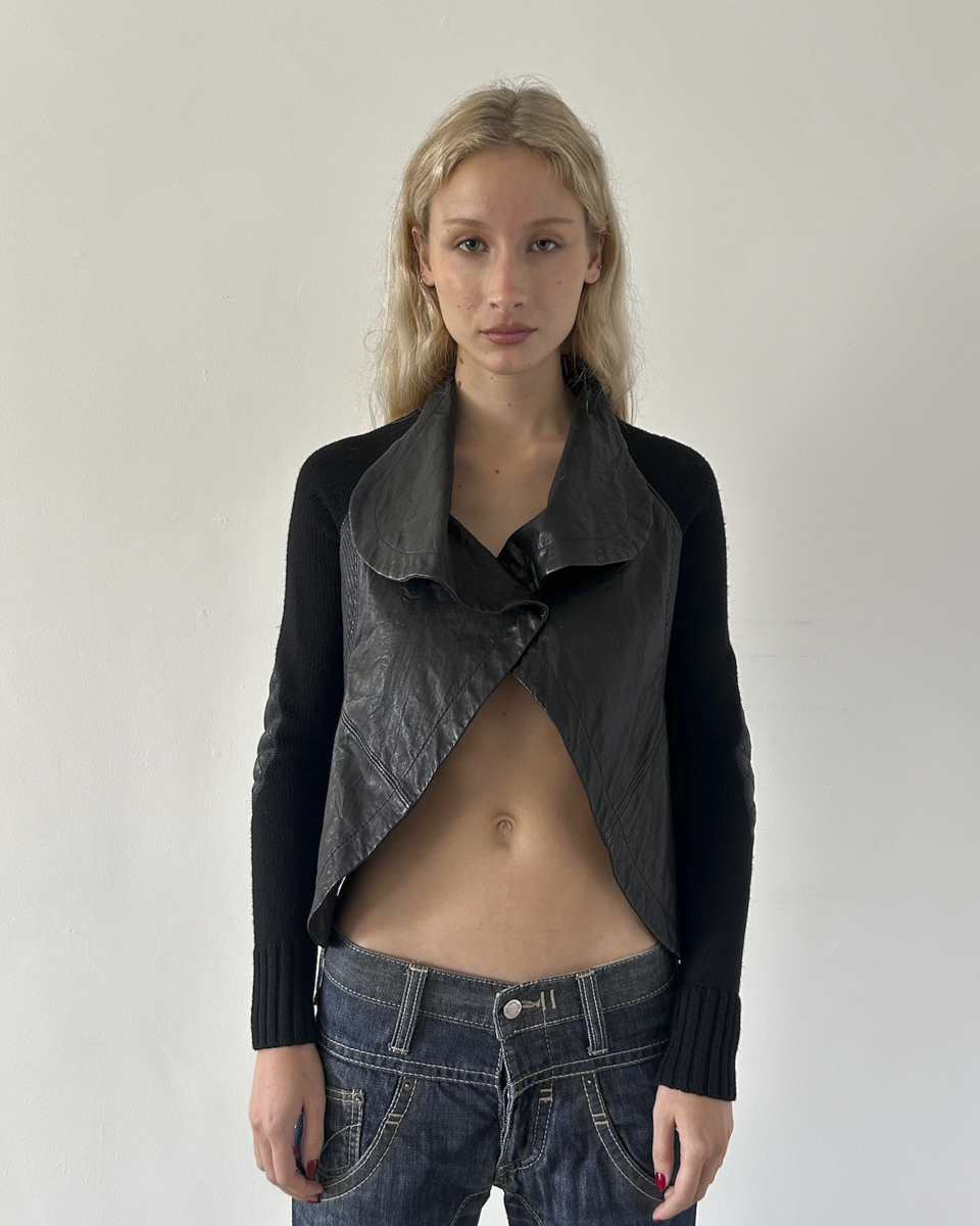 Yigal Azrouel Draped Leather Jacket