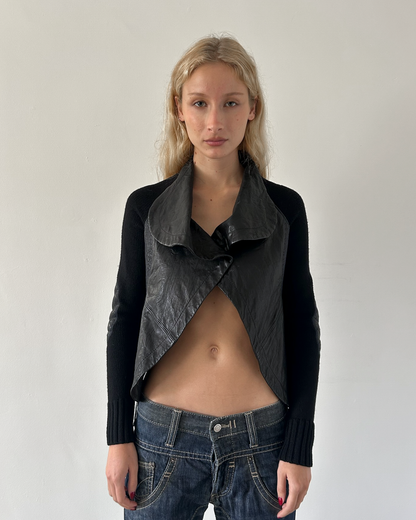 Yigal Azrouel Draped Leather Jacket